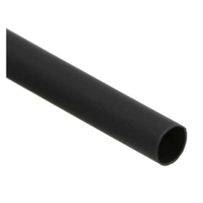 RS PRO Heat Shrink Tubing, Black x 1.27cm Length