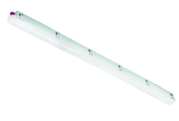 RS PRO 30 → 55W LED Batten Light, 100 → 240V ac LED Batten, 1 Lamp, Anti-corrosive, 1500mm Long, IP65