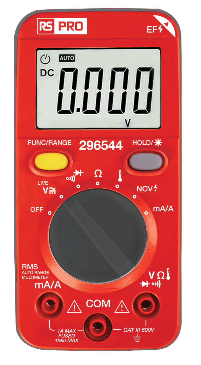 RS PRO | RS PRO Digital, LCD Digital Multimeter, 1A ac Max, 1A dc Max ...