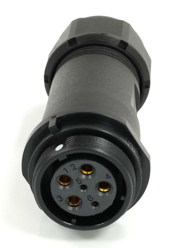 Conector circular industrial RS PRO Conector hembra SP21 serie SP2111C de 6 vías Hembra, En línea, IP68