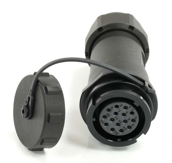 Connecteurs circulaires RS PRO, SY21, 15 contacts, Suspension libre, raccordement A souder