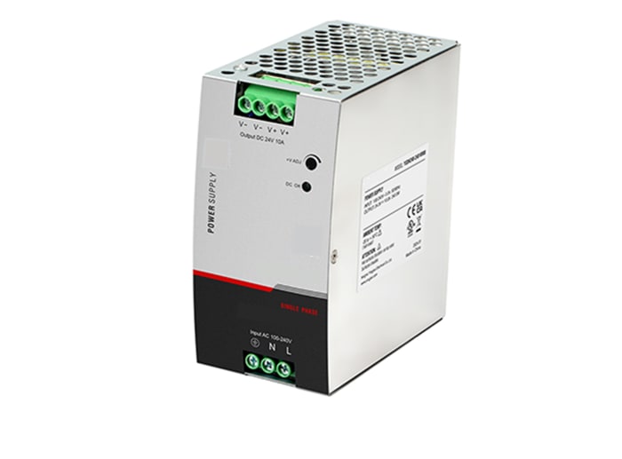 RS PRO Power Supply DIN Rail Power Supply 264V ac AC Input 12V dc, 10 A Output DC 120 W
