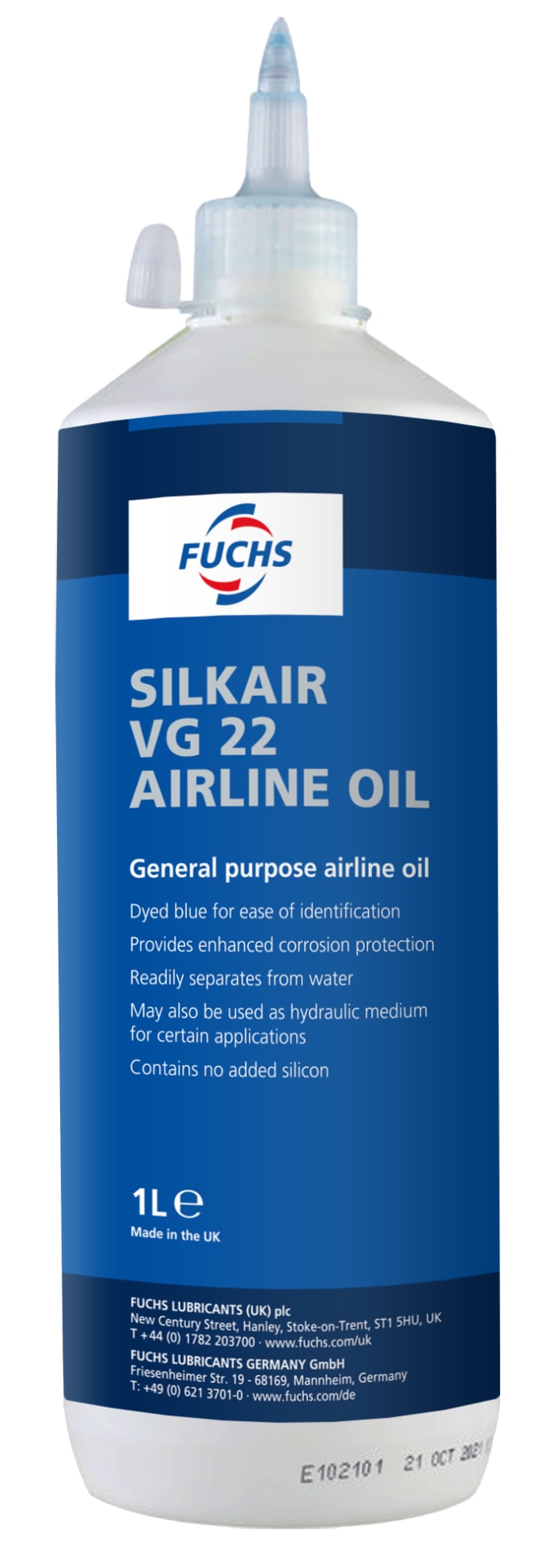 600023829 Fuchs | Fuchs 1 L Silkare Lubricant and Bottle Airline ...