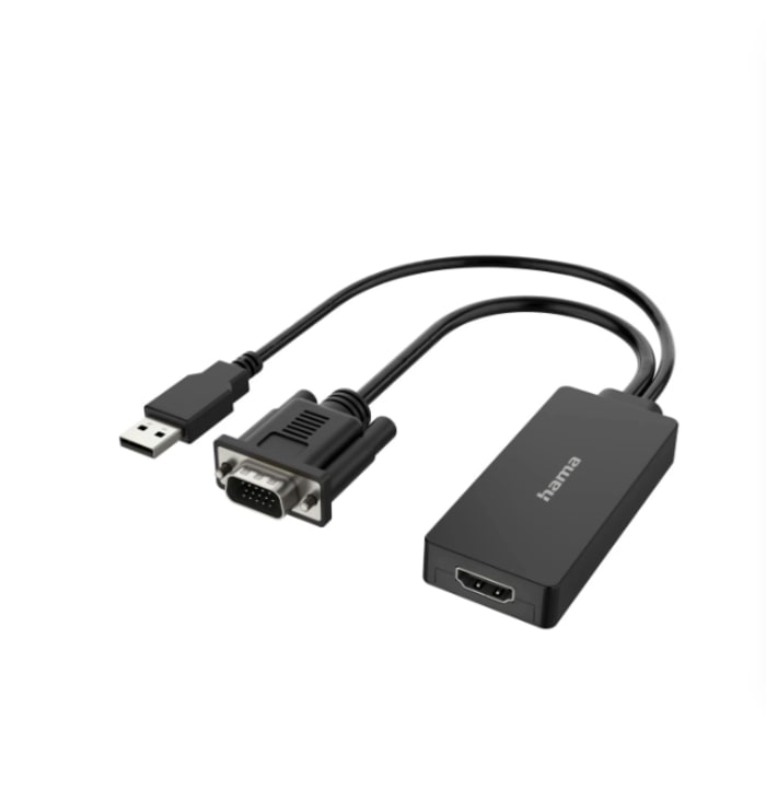 HAMA 200342 VGA+USB HDMI Socket,Full HD Video Adapte