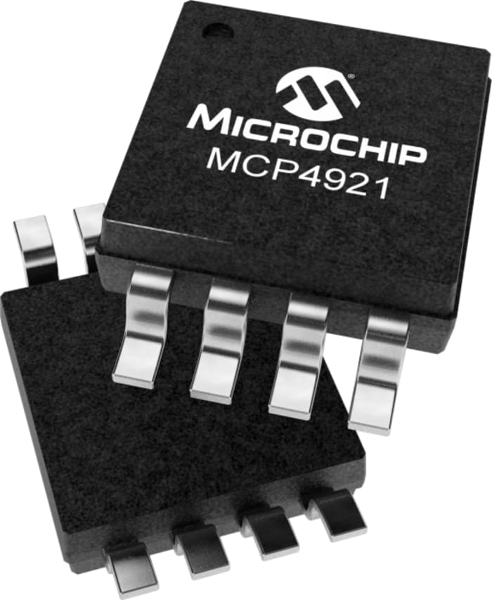 MCP4921T-E/MS Microchip | Microchip, DAC 12 bit-, 20MHz, 1%FSR SPI ...