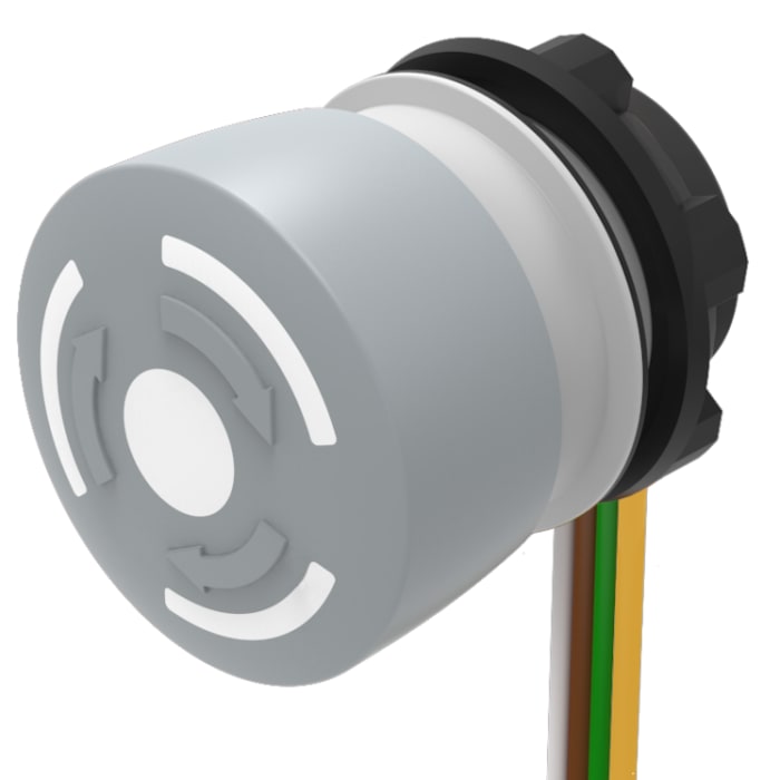 EAO Twist Release Emergency Stop Push Button, Panel Mount, 22.3mm Cutout, DPST, IP65, IP66, IP67