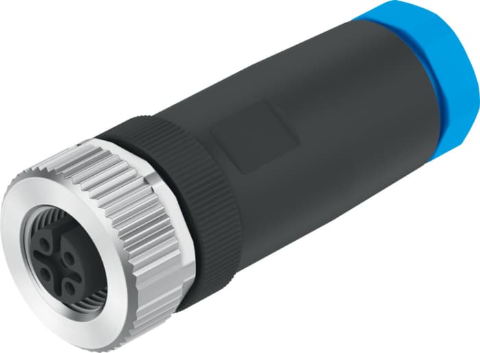 Festo Circular Connectors, 5 Contacts, Screw, M12 Connector, Plug, Male, IP65, IP67, NECB Series