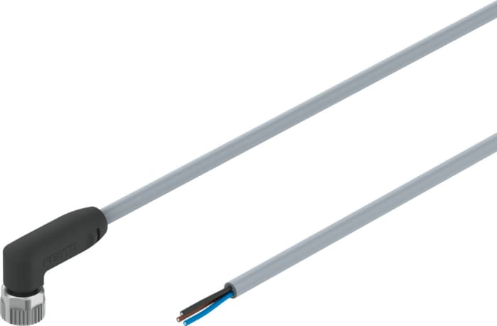 Festo Male 3 way Socket to 3 way Cable Actuator/Sensor Cable, 5 m
