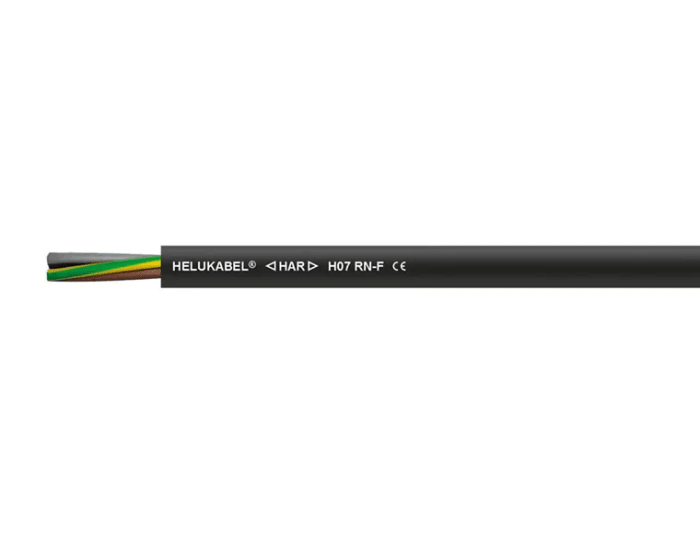 Helukabel H07RN-F Series Control Cable, 4 Cores, 1.5 mm², Unscreened, 16 AWG, None Shield, Control Cable