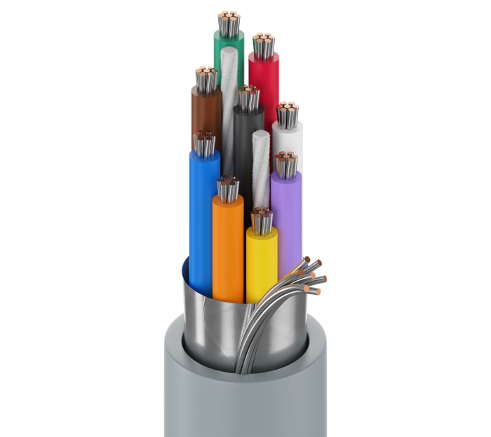 Belden 9539 Series Multicore Industrial Cable, 9 Cores, 0.22 mm², Screened, 24 AWG, 305m, Screened Shield