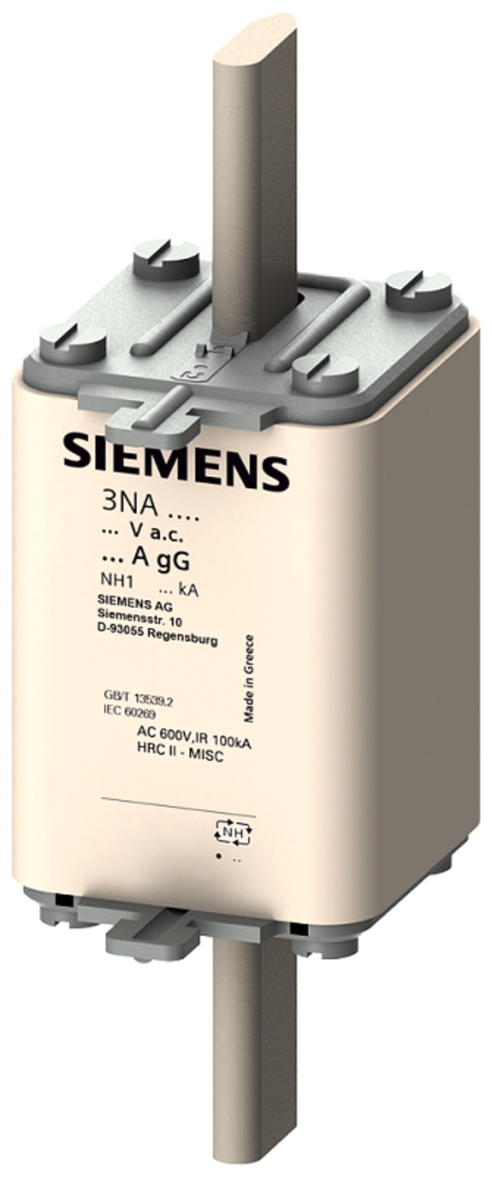 3NA3140 Siemens | Siemens 200A NH Fuse NH1 500V ac | 396-083 | RS