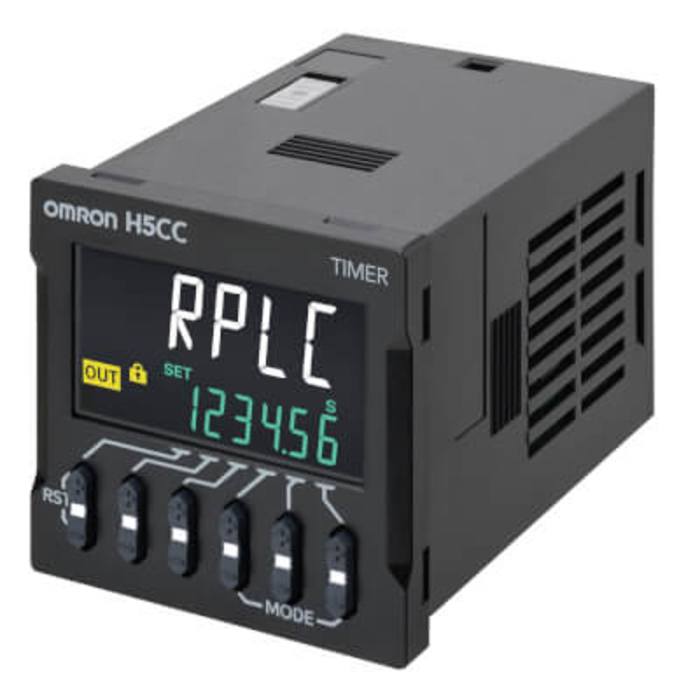 Omron H5CC Series Flush Mount Timer Relay, 12 → 48V, 0.001s → 999999h, 2-Function