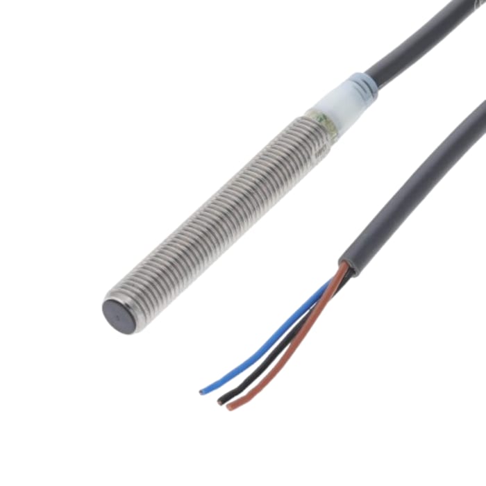 Omron Inductive Threaded Barrel Proximity Sensor, M8, 2 mm Detection, NPN NO, 12 → 24 V dc