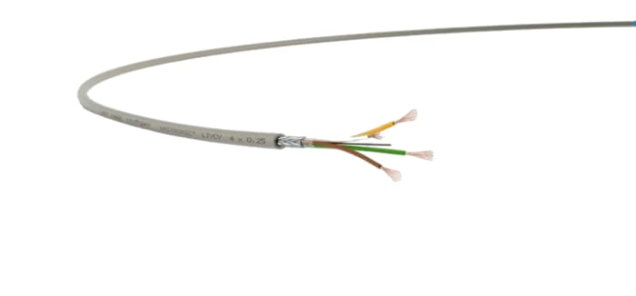 Câble de commande Blindé Lapp UNITRONIC LiYCY 250 V, 2 x 0,75 mm, 18 AWG, gaine en PVC, Gris, 50m