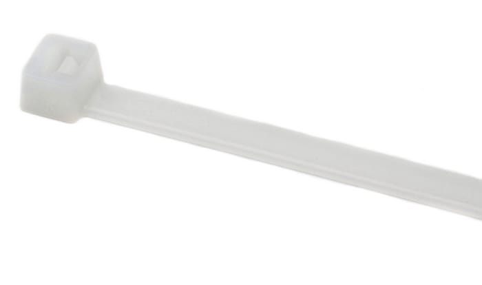 HellermannTyton Cable Tie, 390mm x 4.8 mm, Natural Nylon, Pk-100
