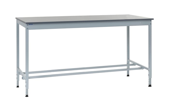 RS PRO Steel Workbench, 250kg Max Load, Adjustable Height, 840mm x 1800mm x 750mm