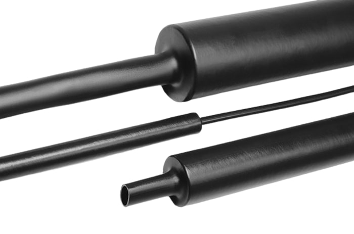 HellermannTyton Siyah, İçi Yapışkanlı Isıyla Daralan Makaron, 19mm, Büzüşme Oranı: 4:1, 1m Uzunluğunda