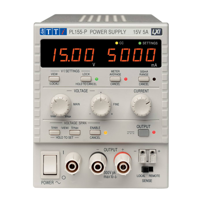 Aim-TTi PL-P Series Digital Bench Power Supply, 0 → 15V, 0 → 5A, 1-Output, 75W