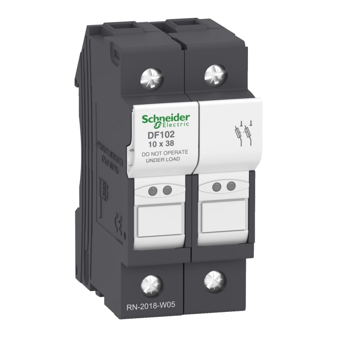 Schneider Electric 32A Rail Mount Fuse Holder for 10 x 38mm Fuse, 2P, 690V ac