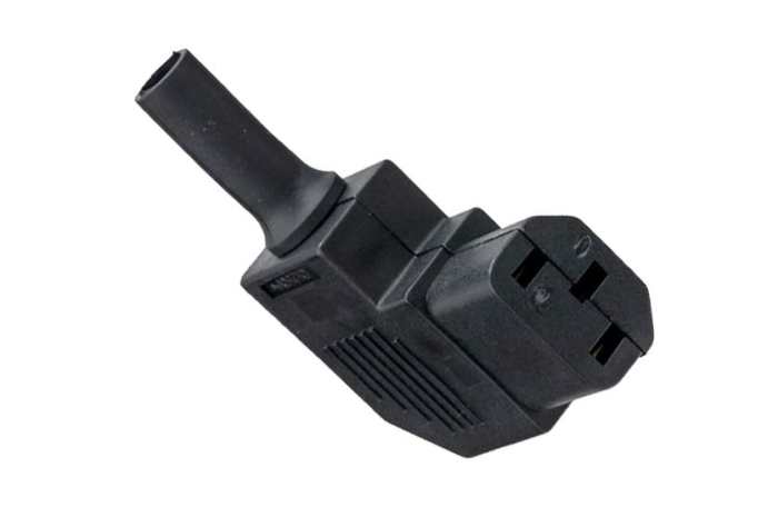 Connecteur IEC Femelle C13 Bulgin PX0587, Montage sur câble, 10A, fusibles