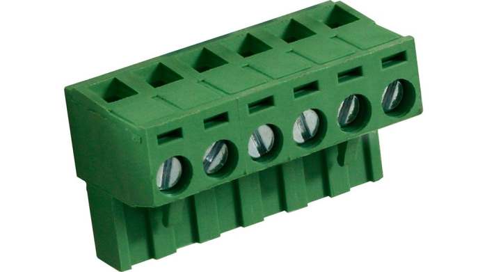 RND, 5.08mm Pitch, RND 205, 6 Way, , Pluggable Terminal Block, Female connector, Cable Mount, Clamping Screw