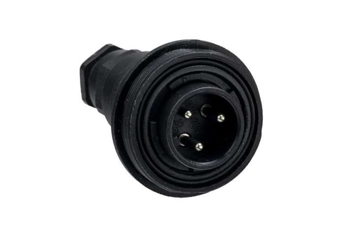 Conector circular Bulgin macho serie Standard Buccaneer de 3 vías macho, tamaño carcasa 38, En línea, IP68, IP69K