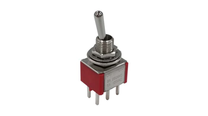 RND Toggle Switch, Panel Mount, On-On, DPDT, Solder Lug Terminal, 28 → 250V ac
