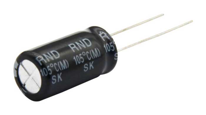 RND 100μF Electrolytic Aluminium Capacitor 63V dc, Through Hole - RND 150KSK063M101G13S