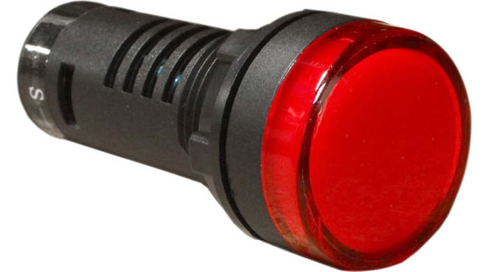 Voyant LED lumineux  Rouge RND, dia. 22mm, 12V c.a. / V c.c., IP65