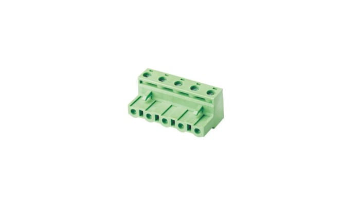 RND, 7.62mm Pitch, RND 205, 4 Way, , Pluggable Terminal Block, Header, Cable Mount, Clamping Screw Termination, RND
