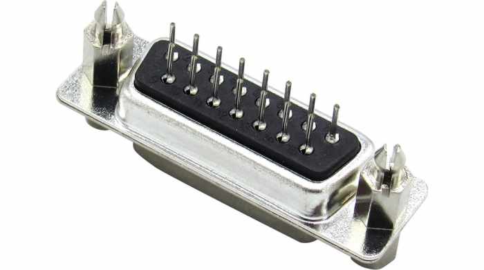 Conector D-sub RND, Serie RND, Recto, Montaje por soldadura, Conector hembra, con Roscado