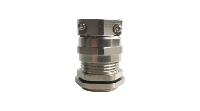 RND RND 465 Series Nickel Nickel Plated Brass Cable Gland, PG16 Thread, 10mm min., 14mm max., IP68