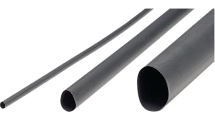 RND Halogen Free Heat Shrink Tube, Black 40 → 20mm Sleeve Dia. x 5m Length 2:1 Ratio, RND 465 Series