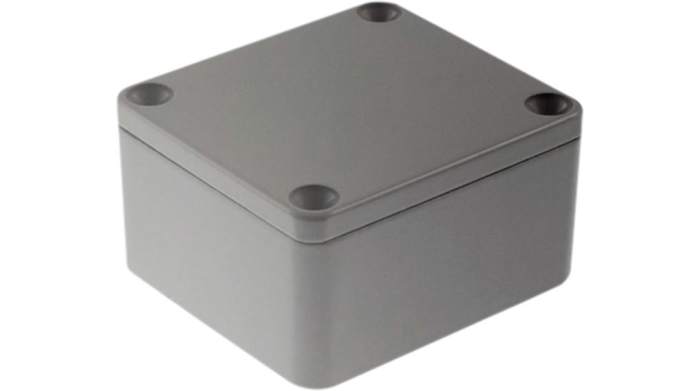 RND RND 455 Series Light Grey Aluminium General Purpose Enclosure, IP65, Light Grey Lid, 64x58x35mm
