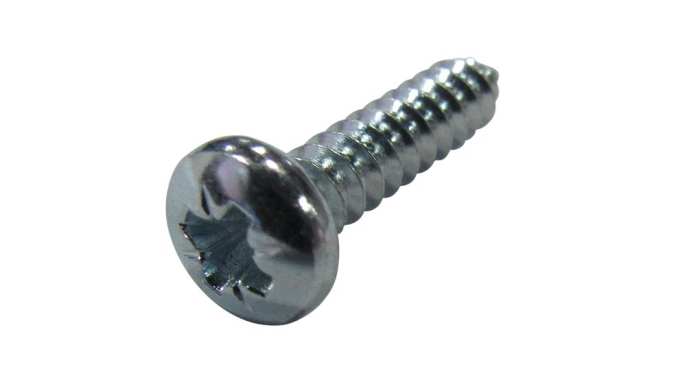 RND Zinc Carbon Steel Pan Head Self Tapping Screw, 6.5mm Long