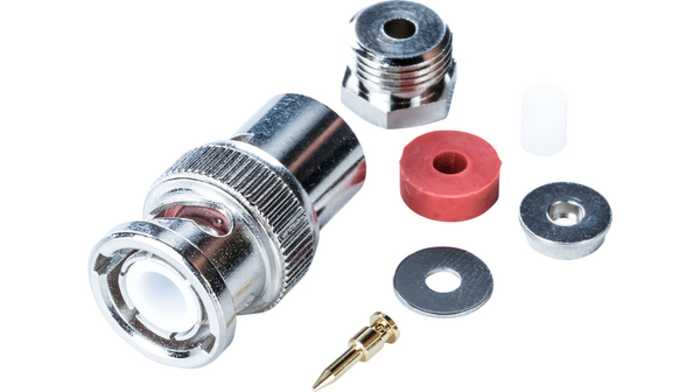 RND RND Series Plug Cable Mount BNC Connector, Crimp Termination, Straight Body