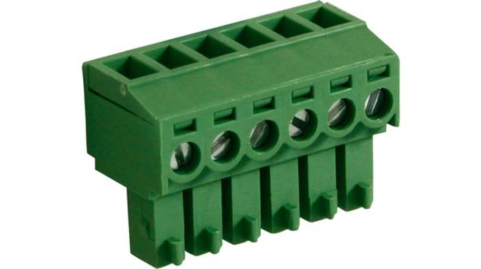 RND, 3.81mm Pitch, RND 205, 6 Way, , Pluggable Terminal Block, Female connector, Cable Mount, Clamping Screw