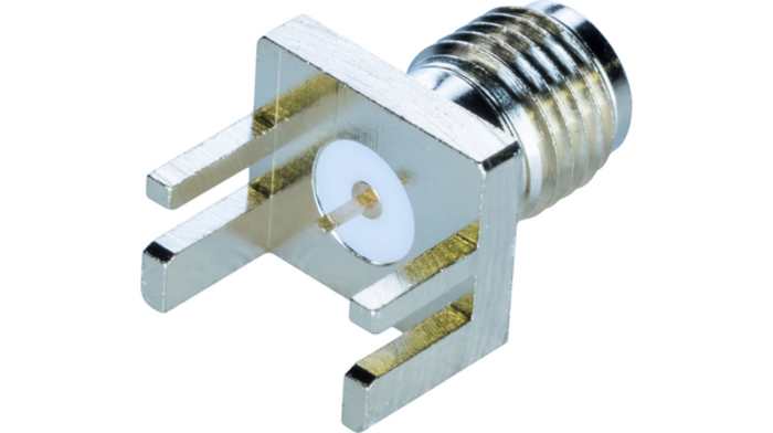 RND RND Series, Jack PCB Mount SMA Connector, Solder Termination, Straight Body