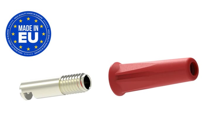 RND Red Female Banana Socket, 4 mm Connector, Solder Termination, 36A, 60V dc