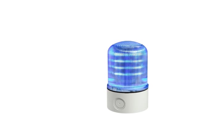RND FLR Series Blue Multiple Effect Beacon, 24 V ac/dc, Surface Mount, LED Bulb, IP66