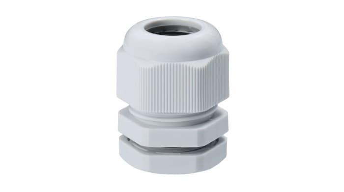 RND RND 465 Series Grey Polyamide Cable Gland, PG7 Thread, 3mm min., 6.5mm max., IP68