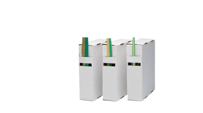 Tubo termorretráctil RND Verde/Amarillo, contracción 2:1, Ø 3.2 → 1.6mm, long. 15m