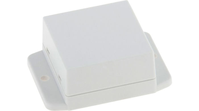 RND RND 455 Series Light Grey ABS General Purpose Enclosure, IP00, Flanged, Light Grey Lid, 50x50.4x27mm