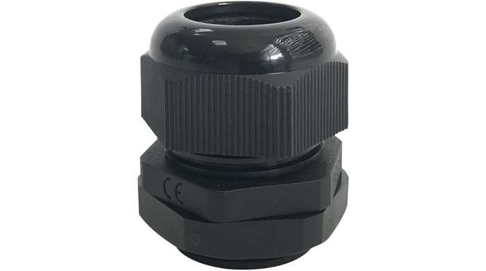 RND RND 465 Series Black Nylon Cable Gland, M24mm Thread, 12mm min., 15mm max., IP68