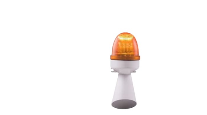RND RND 430 Series Orange LED Beacon, 24 V dc, IP43, Surface Mount, 96dB at 1 Metre