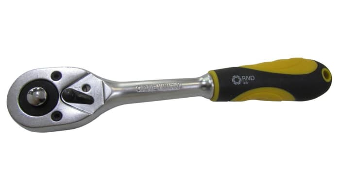 RND RND 550-00411 1/4 in Square Ratchet Handle with Ratchet Handle, 157 mm Overall