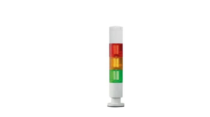 RND RND 430 Series Red/Green/Orange Electronic Sounder Signal Tower, 3 Lights, 24 V, Surface Mount