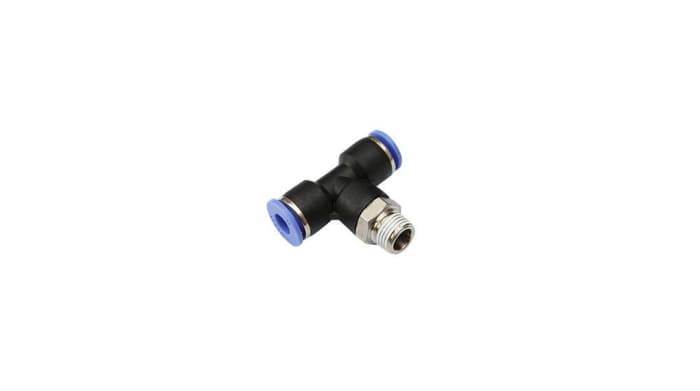 RND RND 425 Series Elbow Fitting, R 1/2 Male to Push In 8 mm, Threaded-to-Tube Connection Style, RND 425-00150