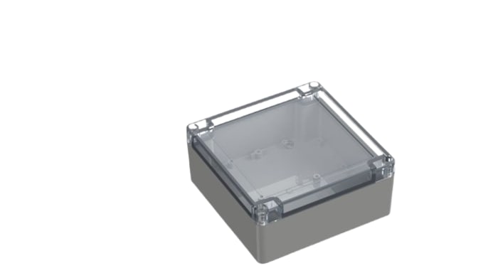 Caja de uso general RND de ABS; policarbonato Gris claro, 135x135x60mm, IP65