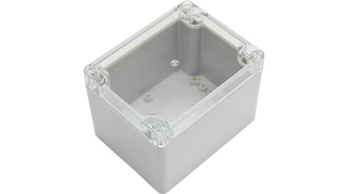 RND RND 455 Series Light Grey Polycarbonate General Purpose Enclosure, IP67, Light Grey Lid, 90x115x80mm
